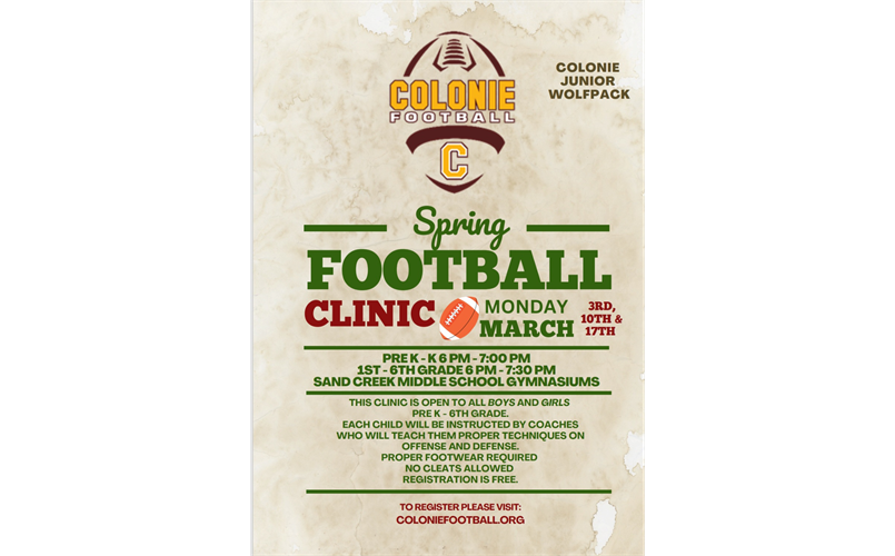 2025 Colonie Football March Clinic